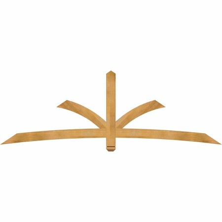 Ekena Millwork Davenport Rough Sawn Timber Gable Bracket, Western Red Cedar, 96"W x 32"H x 2"D x 4"F, 8/12 Pitch GBW096X32X0204DAV00RWR